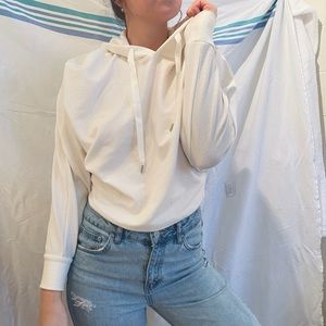 White cropped hoodie